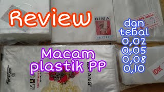 REVIEW macam ukuran plastik PP bungkus snack jajan kiloan | toko plastik #tokoplastik #kantongkresek