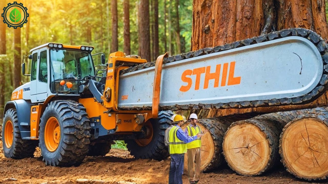 Extreme Dangerous Fastest Big Chainsaw Cutting Tree Machines | Monster ...