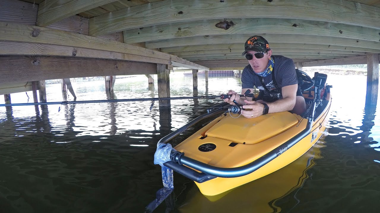 Fishing UNDER Boat Docks for Bass Using a Kayak - YouTube