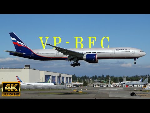 4K | 2021 Last Boeing 777-300ER Built in Everett Aeroflot Russian Airlines (VP-BFC) First [email protected]