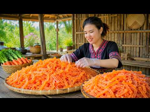 Close-Up of Carrot Jam Making Process for Special Occasions | Cooking with Homegrown Ingredients