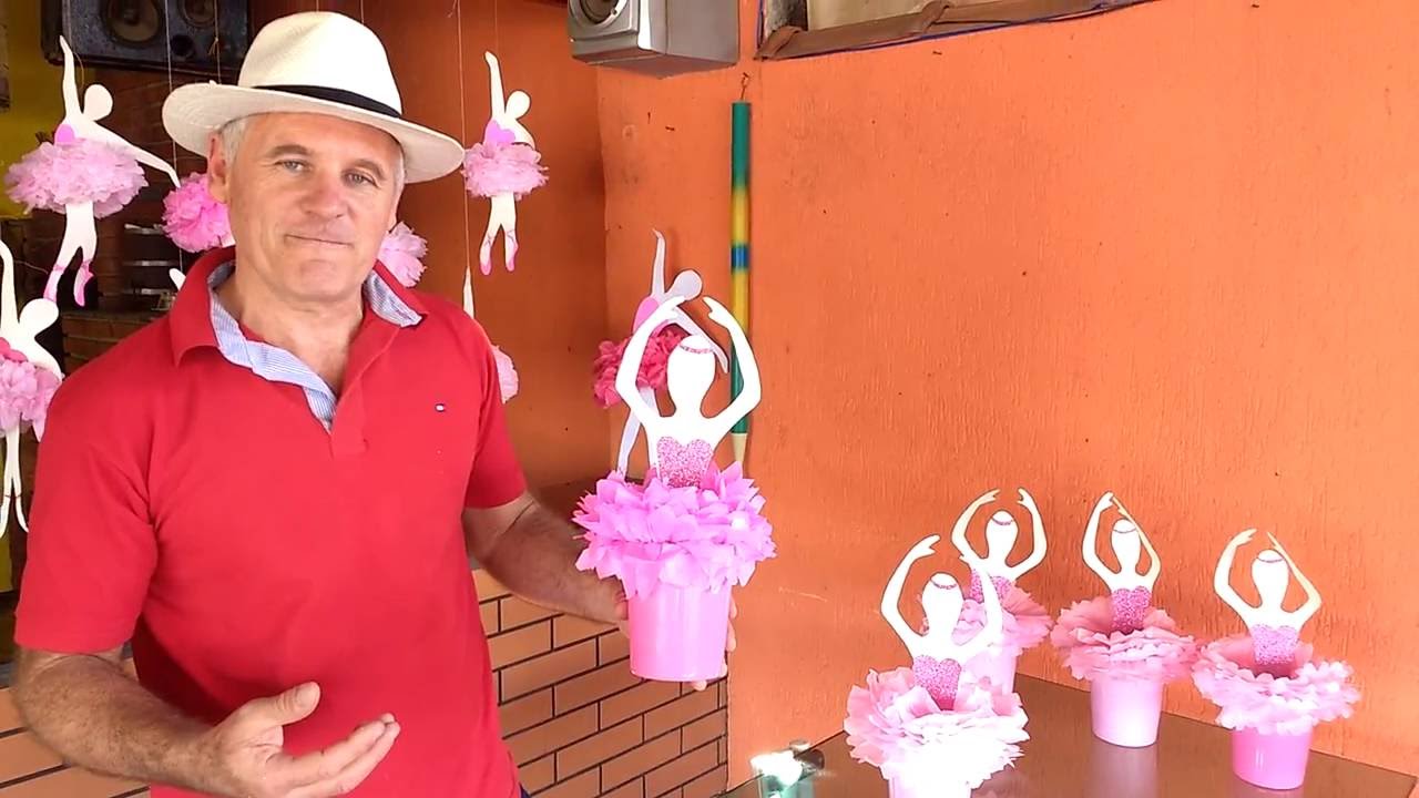 Bailarina de papel , enfeite de mesa -  simples, bonito e prático