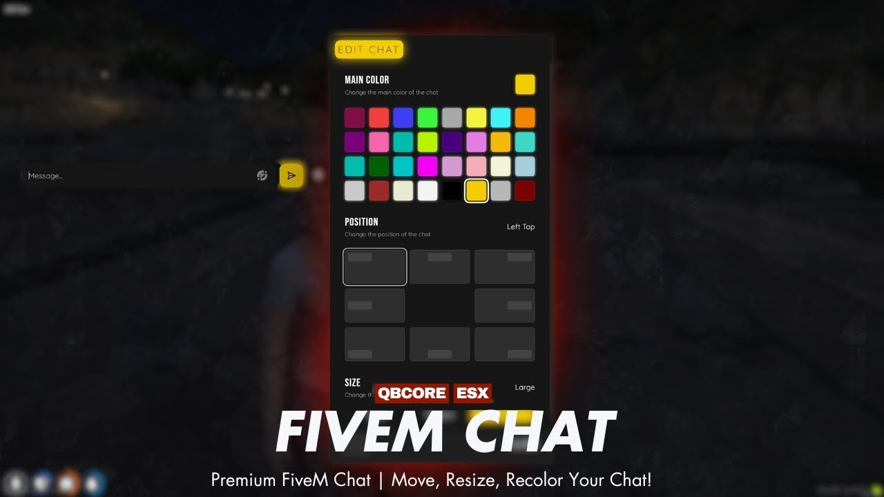Premium FiveM Chat | Move, Resize, Recolor Your Chat! [QB/ESX] - YouTube