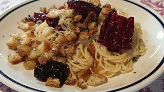 Spaghetti con peperoni cruschi (videoricetta n. 1338)