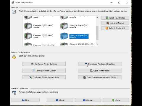 Zebra Setup Utilities Commands