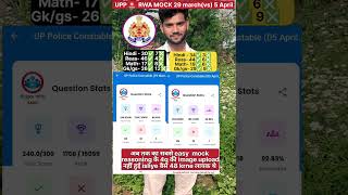 UP POLICE MOCK ANALYSIS 5 April rwa mocktest