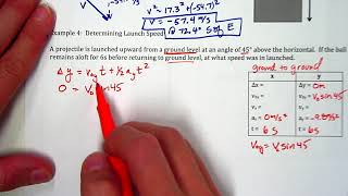 Unit 2 Projectile Motion Example 4