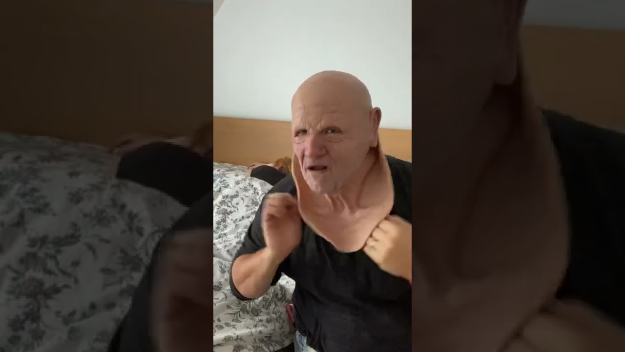 Scary mask prank! Her reaction!! ?? #shorts