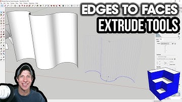 SKETCHUP EXTRUDE TOOLS TUTORIALS (EP5) - Extrude Edges by Vector - Edges to Faces