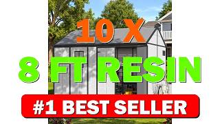 10 x 8 FT Resin Outdoor Storage Shed, All-Weather Plastic Garden Shed - B0GMWKCVHS