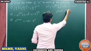 Class 8, Maths, Ch-4, Exponents and powers, Ex 4.1, Q.no 6