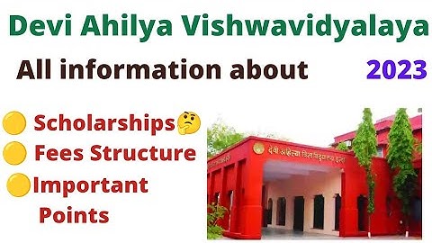 All information about Scholarships, Fees structure, and some important points ||Davv CUET counseling