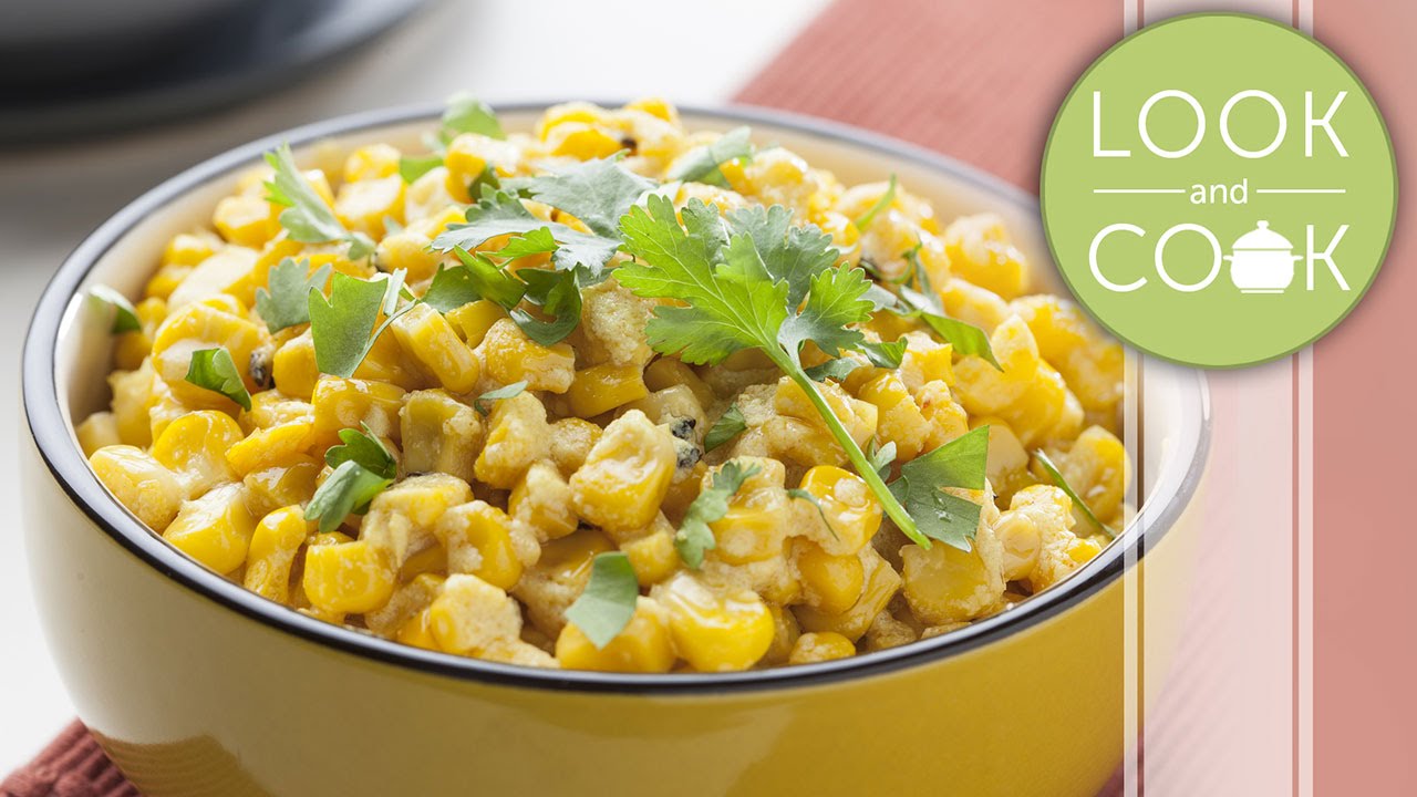 Spiced Corn In Yogurt Sauce Recipe -  Look and Cook step by step recipes | How to cook