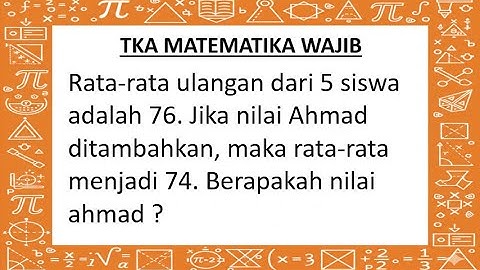 TKA MATEMATIKA WAJIB : NILAI RATA_RATA