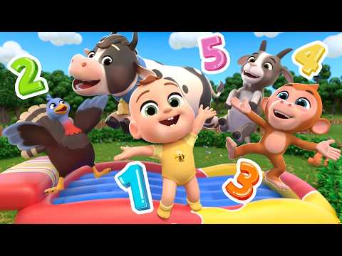 Five Little Monkeys' Crazy Farm Day! | Lalafun Pretend Play Nursery Rhymes
