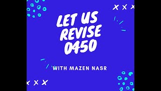 Let Us Revise Chapters 14 and 15