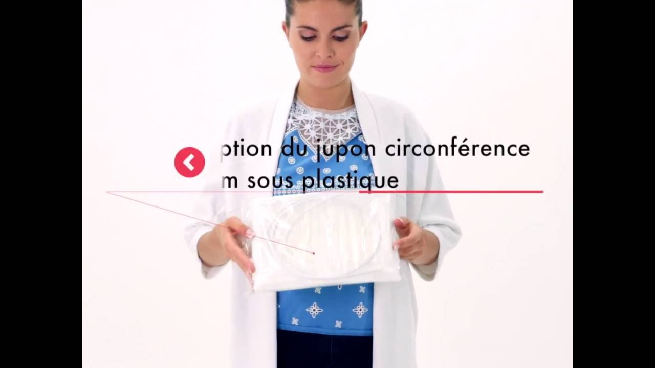 Montage d'un jupon de mariage