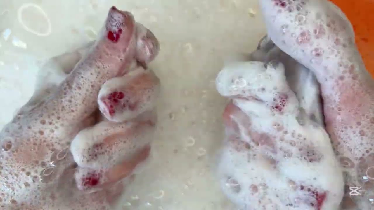 ASMR Soap Lathering with Sponge (Horizontal) | Relaxing Foam Sounds