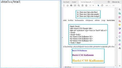 css derseri 3 Harici CSS kullanımı