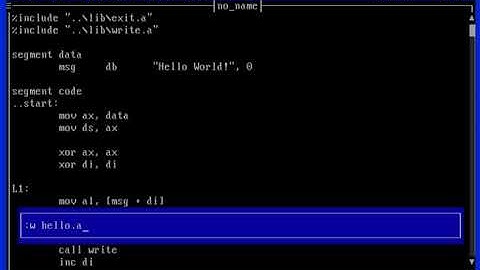 Hello World in x86 Assembly for DOS