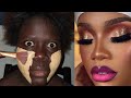 BOMB 💣🔥Hair ✂️💇‍♀️ And Makeup Transformation | Melanin Makeup Tutorial ✂️💉💉🔥🔥😱😱