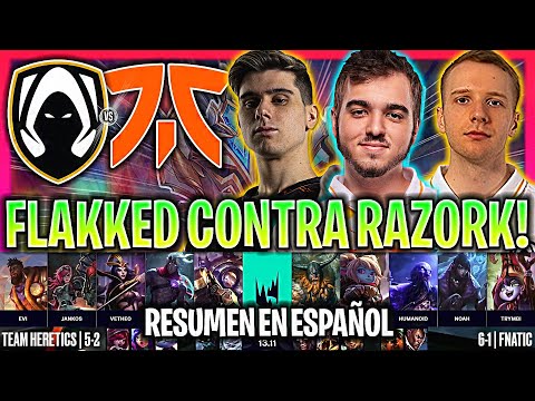 FLAKKED SE ENFRENTA AL MEJOR FNATIC DE RAZORK! | TH vs FNC RESUMEN LEC VERANO 2023 ESPAÑOL LVP