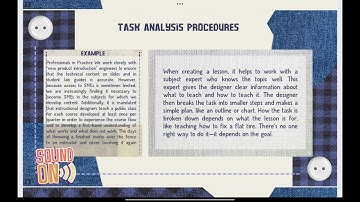 Chapter 4 - TASK ANALYSIS