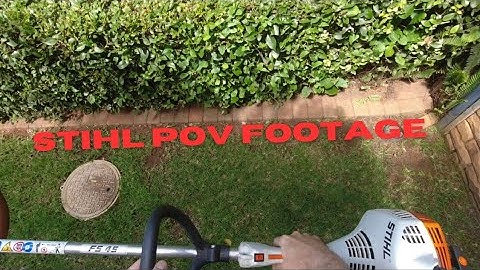 STIHL FS45 String Trimmer POV footage. 