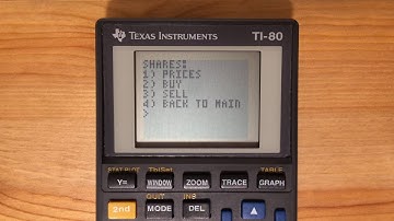 TI-80 Calculator - Stock Exchange Gameplay