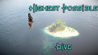 Horizon Forbidden West - The Highest Possible Swan Dive, Exploring a Tiny Island Outside the Map