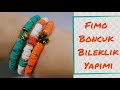 Fimo boncuk bileklik yapımı / Lastik misina ile bileklik yapımı