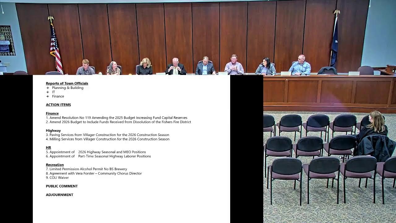Town Board Meeting 5/11/2026