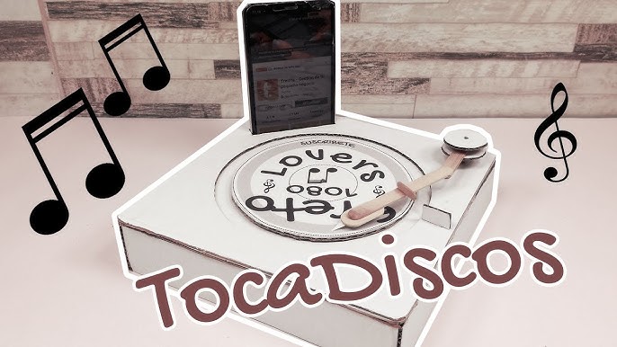 Tarjeta POP UP de Tocadiscos 💌 Cómo hacer un TOCADISCOS de PAPEL 💿🎶 