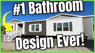The Best Mobile Home Floor Plan We've Seen Complete w  #1 Bathroom Ever!
