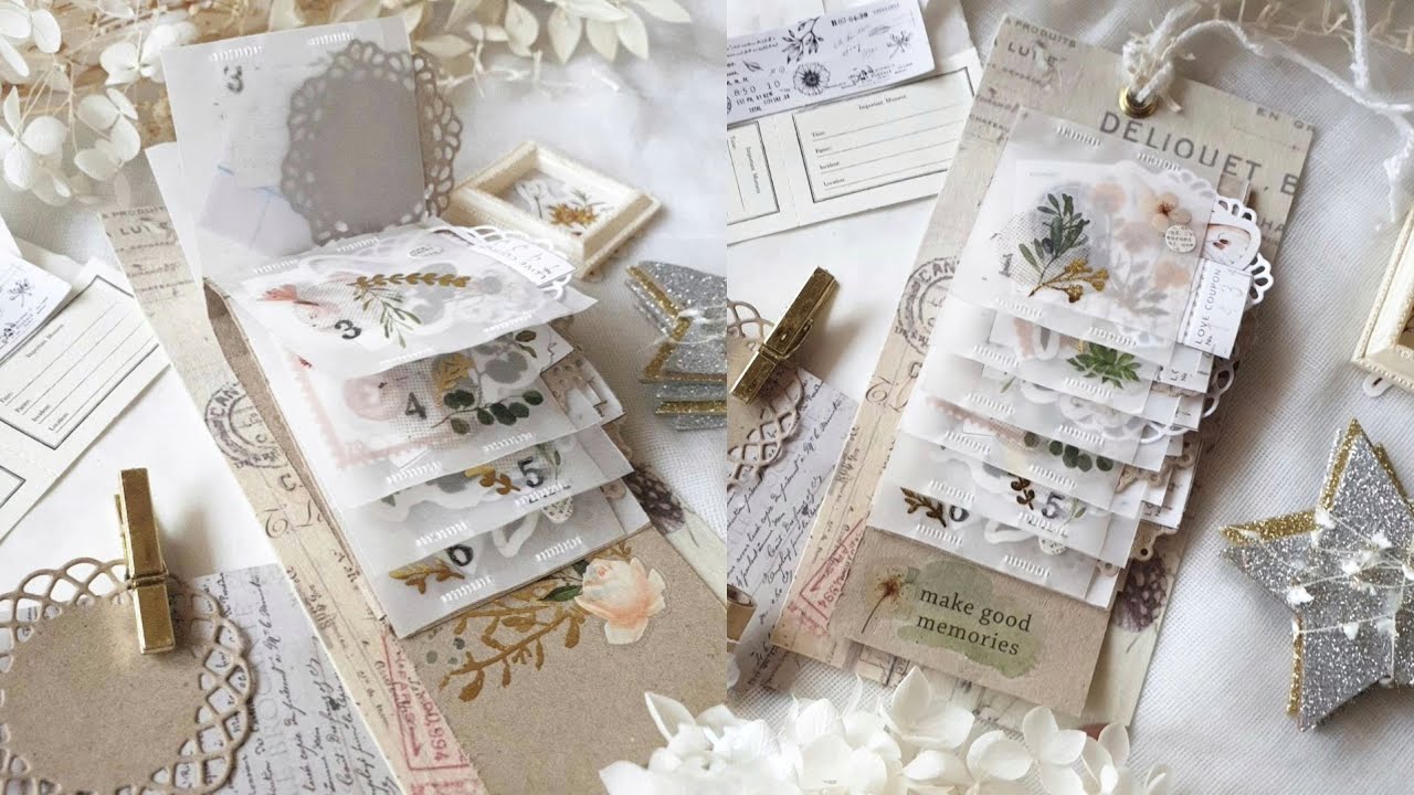 как сделать открытки-водопады • бумажная поделка с выдвижным карманом [руководство по самостоятел...