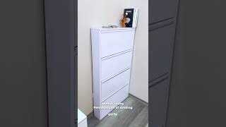 Rak Sepatu Putih Keren Minimalis