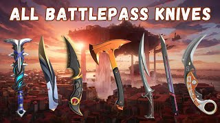 All Battlepass Knife Skins , Animations | Valorant All Battlepass Knife Skins