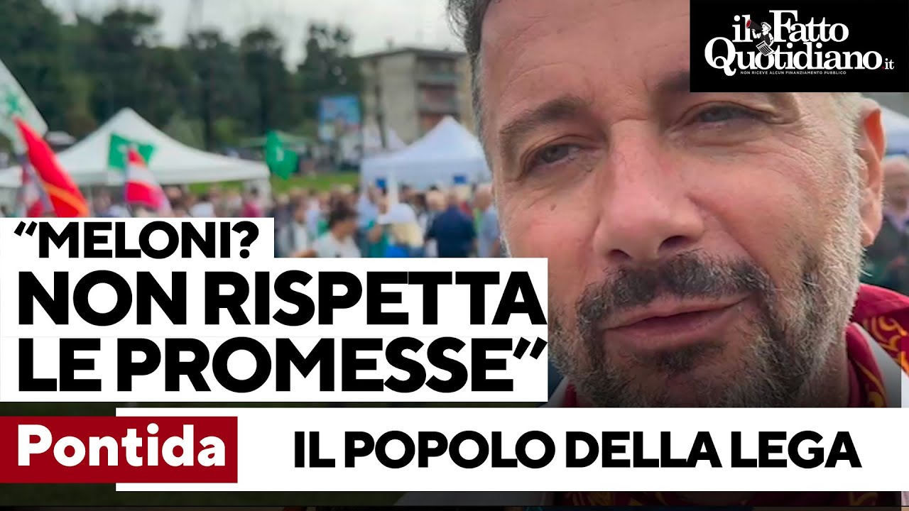 “Aveva promesso il blocco navale, dov’è?”: a Pontida i leghisti delusi da Meloni