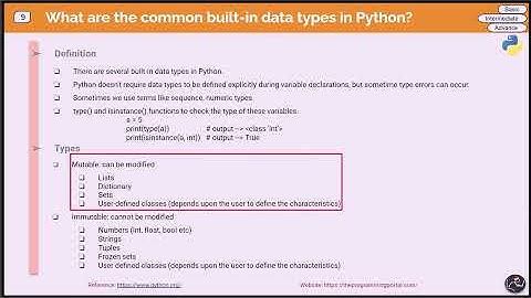 Python Interview Questions #9 - What are common data types in Python?