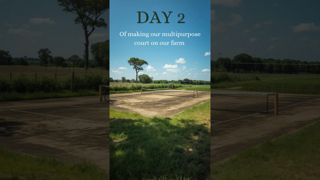 🏗️ Day 1 – Building Our Multipurpose Court | From Ground to Game! 🏀⚽🏸