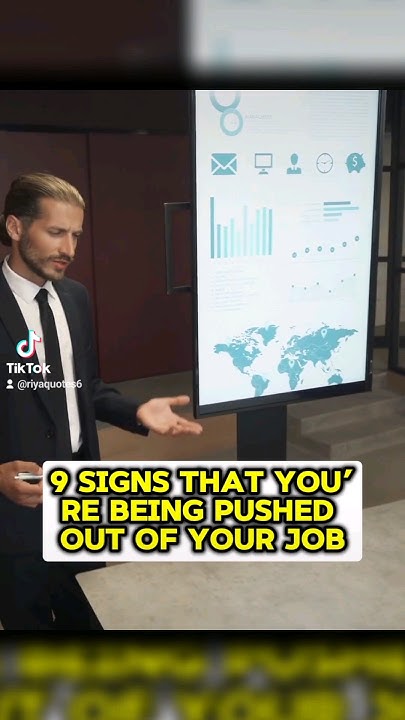 Signs You Are Being Pushed Out Of Your Job Signs that you are being pushed out of job.. #harassment #