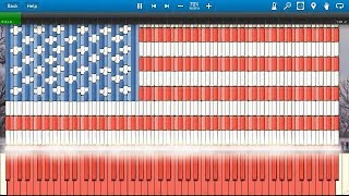 United States flag on synthesia (real speed)
