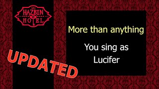 More than anything - Karaoke - You sing Lucifer - Updated