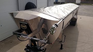 Opening on a Roll-Rite electric roll tarp system