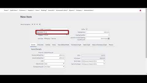 Sage Business Cloud - Accounting: Add an item (UAE)
