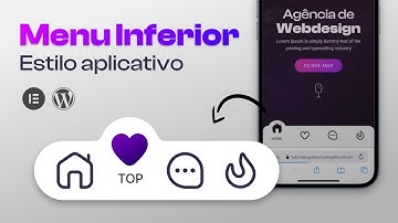 Menu Inferior estilo de Aplicativo com Ícones no Wordpress Elementor HTML CSS e JS