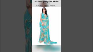 Siril Womens Georgette Printed Saree With Blouse Piece