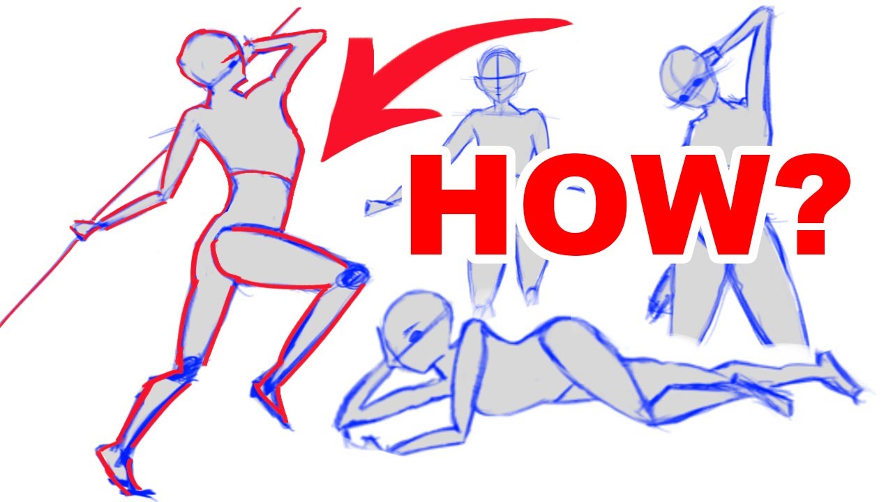 How To Draw Gesture Poses : How to draw ANY POSE in 10 minutes – GGNYU