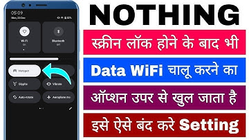 Even after the screen is locked, the data Wi-Fi hotspot gets activated from above. How to turn it...