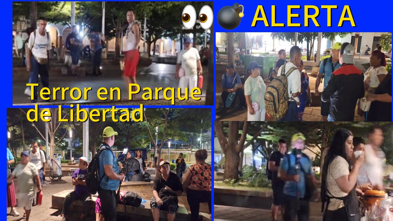 Terror en Parque de Libertad. 🇸🇻🔥💣👀